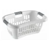 Accessori Bagno|Cestone bianco forato portabiancheria - 58x39x25 cm.
