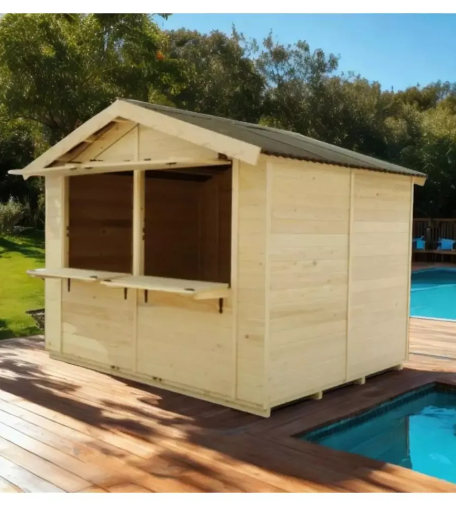 Hot Chiosco in legno da esterno "sylva 3624" 375x274x240 cm Casette Da Giardino