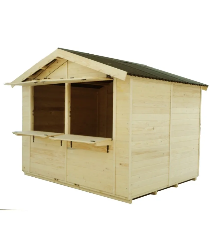 Chiosco in legno da esterno "sylva 3024" 315x274x240 cm Casette Da Giardino