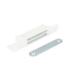 Ferramenta Per Mobili E Infissi|Chiusure magnetiche bianche da incasso o da applicare forza 12 kg. 2 pz.