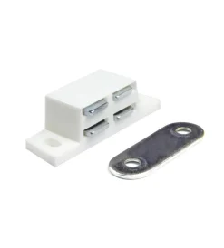 Ferramenta Per Mobili E Infissi|Chiusure magnetiche da applicare - forza 5 kg. - bianco - 2 pz.