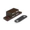 New Chiusure magnetiche marroni da applicare forza 5 kg. 2 pz. Ferramenta Per Mobili E Infissi