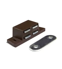 New Chiusure magnetiche marroni da applicare forza 5 kg. 2 pz. Ferramenta Per Mobili E Infissi