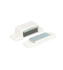 Ferramenta Per Mobili E Infissi|Chiusure magnetiche piastra oscillante - forza 5 kg. - bianco - 2 pz.