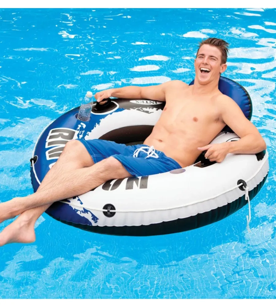 Intex Piscine|Ciambella gonfiabile "river run" blu 135x135 cm - cod. 58825eu