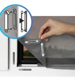 Tessile D'Arredo|Clips adesive magnetiche per zanzariere a rete 12 pezzi