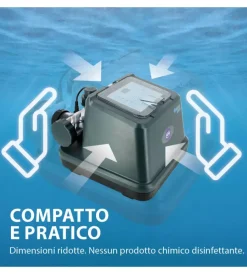 Piscine- Clorinatore salino per elettrolisi gre per piscina da 25 m³ 5 gr/h