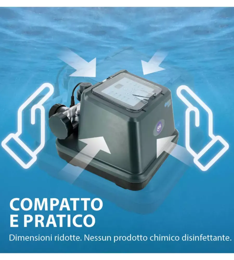 Piscine- Clorinatore salino per elettrolisi gre per piscina da 25 m³ 5 gr/h