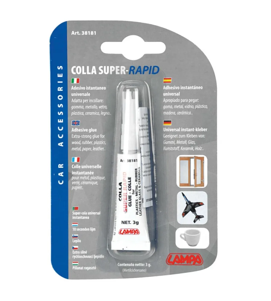 Chimico Pulizia- Colla istantanea lampa "super rapid", 3 grammi