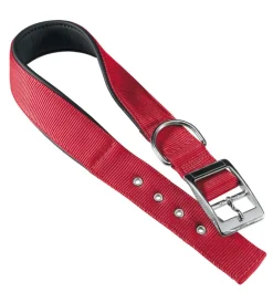 Guinzagli E Pettorine-Ferplast Collare daytona in nylon imbottito per cane colore rosso - mod nycs470.