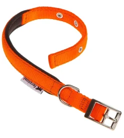 Discount Collare in nylon mod. c20/43 imbottito per cane arancio. Guinzagli E Pettorine