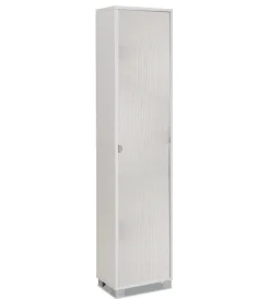Mobili Multiuso-Sarmog Colonna 1 anta bianco fiammato, 43x190x29 cm