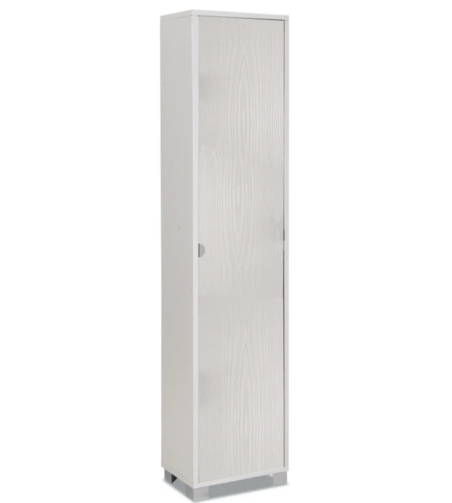 Mobili Multiuso-Sarmog Colonna 1 anta bianco fiammato, 43x190x29 cm