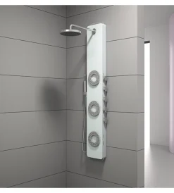 Docce E Accessori|Colonna doccia con getti idromassaggio, 150x20 cm