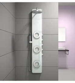 Docce E Accessori|Colonna doccia con getti idromassaggio, 150x20 cm