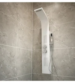 Docce E Accessori|Colonna doccia con getti idromassaggio ed effetto cascata, 145,5x20,3cm