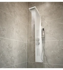 Docce E Accessori|Colonna doccia con getti idromassaggio ed effetto cascata, 145,5x20,3cm