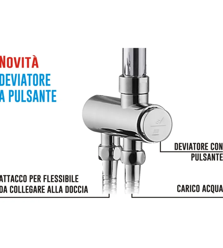 Docce E Accessori|Colonna doccia "jiro" con deviatore a pulsante