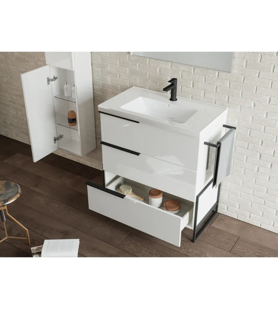 Mobiletti Multiuso- Colonna pensile "febe" per bagno 30x22x160 cm