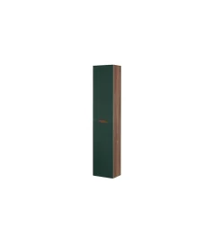 Sale Colonna pensile per bagno noce e verde bottiglia, 30x24x150 cm Mobiletti Multiuso