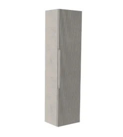 Decor Bagno Mobiletti Multiuso|Colonna pensile sospesa "canaletto" con 1 anta colore grigio caldo, 35x28x138 cm