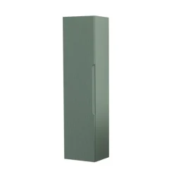 Decor Bagno Mobiletti Multiuso|Colonna pensile sospesa "canaletto" con 1 anta colore verde salvia, 35x28x138 cm