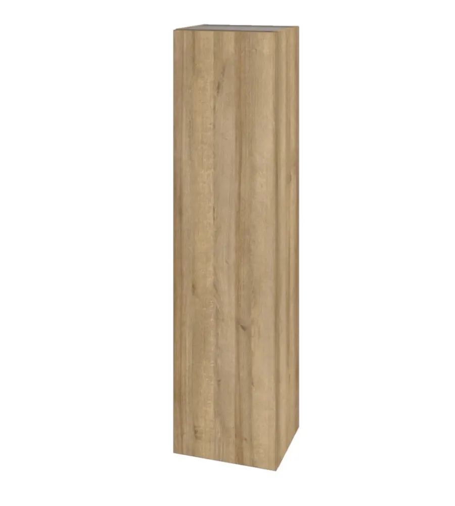 Hot Colonna pensile sospesa con 1 anta colore rovere farnia, 35x28x138 cm Mobiletti Multiuso