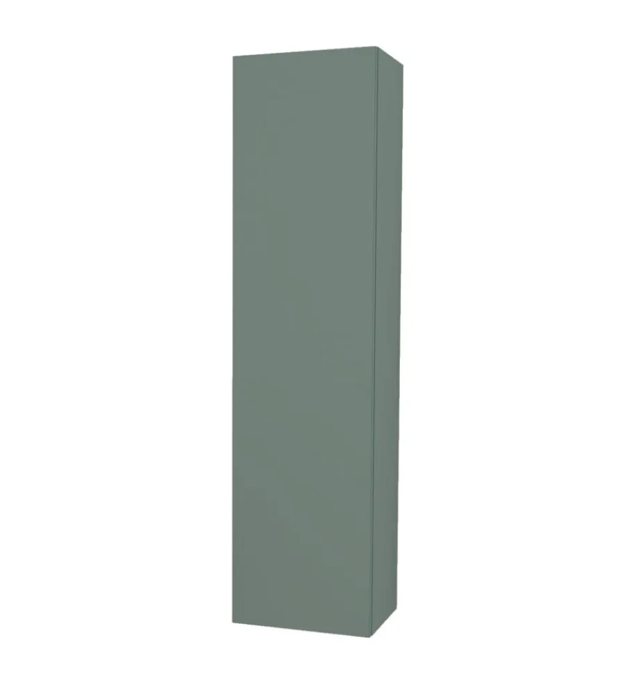 New Colonna pensile sospesa con 1 anta colore verde salvia, 35x28x138 cm Mobiletti Multiuso