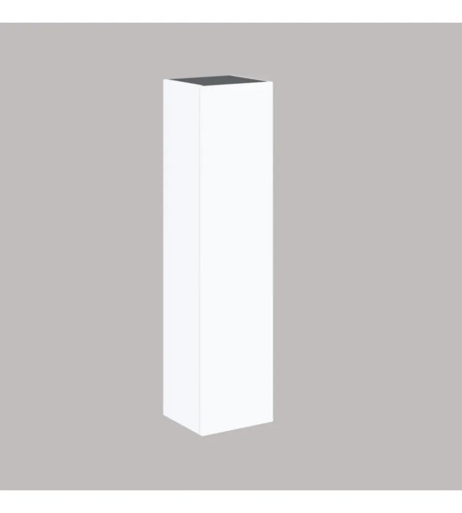 Sale Colonna pensile sospesa con 1 anta colore bianco neve, 35x28x138 cm Mobiletti Multiuso