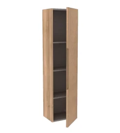 Mobiletti Multiuso-Decor Bagno Colonna pensile sospesa "canaletto" con 1 anta colore rovere, 35x28x138 cm