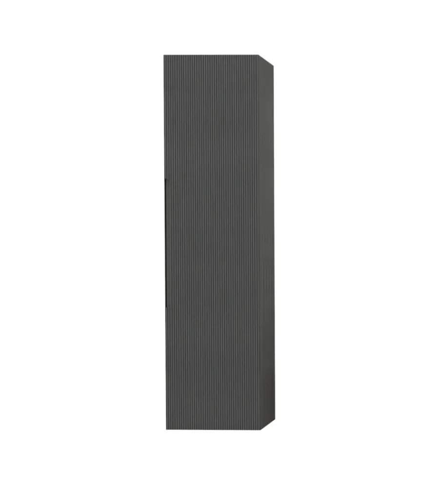 Best Colonna pensile sospesa "canaletto" con 1 anta colore grigio lava, 35x28x138 cm Mobiletti Multiuso
