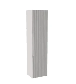 Mobiletti Multiuso-Decor Bagno Colonna pensile sospesa "canaletto" con 1 anta colore bianco neve, 35x28x138 cm