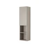 Clearance Colonna pensile sospesa "pastello" con anta e ripiani colore tortora, 30x25x115 cm Mobiletti Multiuso