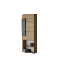 Mobiletti Multiuso|Colonna pensile sospesa "urban" con anta e vano, 45x26x135 cm