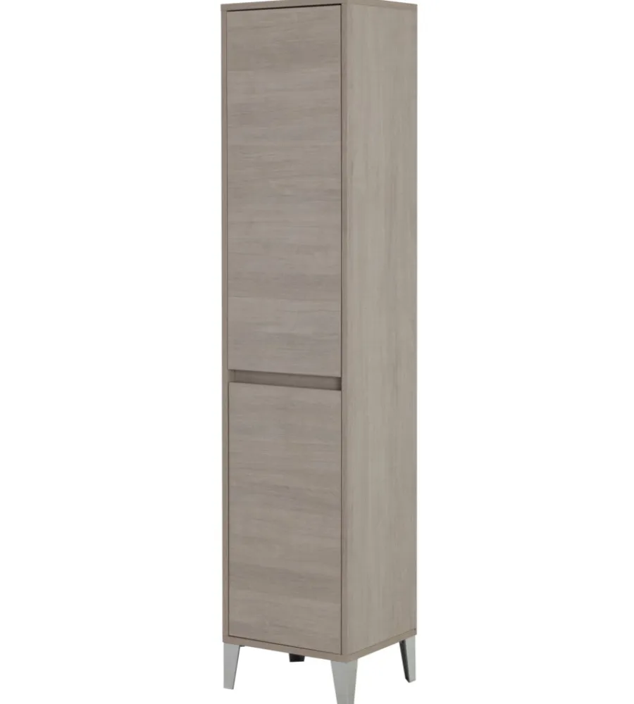 Clearance Colonna porta biancheria rovere chiaro 40x35x183 cm Mobiletti Multiuso
