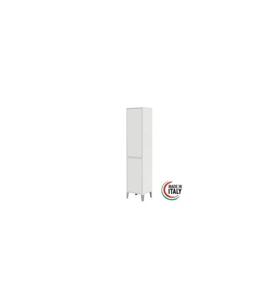 Mobiletti Multiuso- Colonna porta biancheria bianca 40x35x183 cm