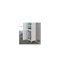 Mobiletti Multiuso- Colonna porta biancheria bianca 40x35x183 cm