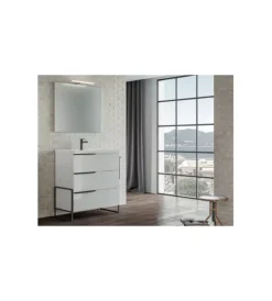Mobili Bagno- Composizione bagno "febe" bianco lucido 82x48x195 cm