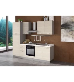 Best Composizione cucina completa ares con lavello a destra e piano cottura a gas 255x60x216 cm Cucina