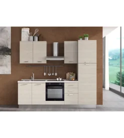 Best Composizione cucina completa ares con lavello a sinistra e piano cottura ad induzione 255x60x216 cm Cucina
