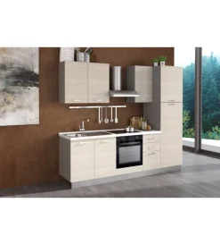 Best Composizione cucina completa ares con lavello a sinistra e piano cottura ad induzione 255x60x216 cm Cucina