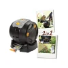 Compostiera da esterno g.f "easy mix composter" 2 in 1 in plastica riciclata, 60x50x65 cm Attrezzatura Giardinaggio