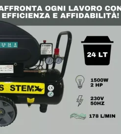 Outlet Compressore aria lubrificato 24l 2 hp Compressori