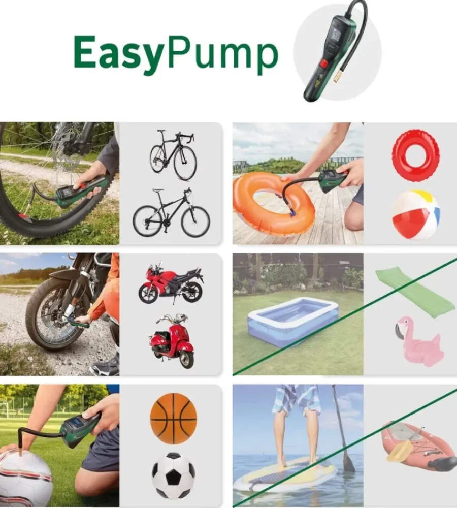 Bosch Compressori|Compressore aria portatile a batteria "easy pump" 3,6v 3ah