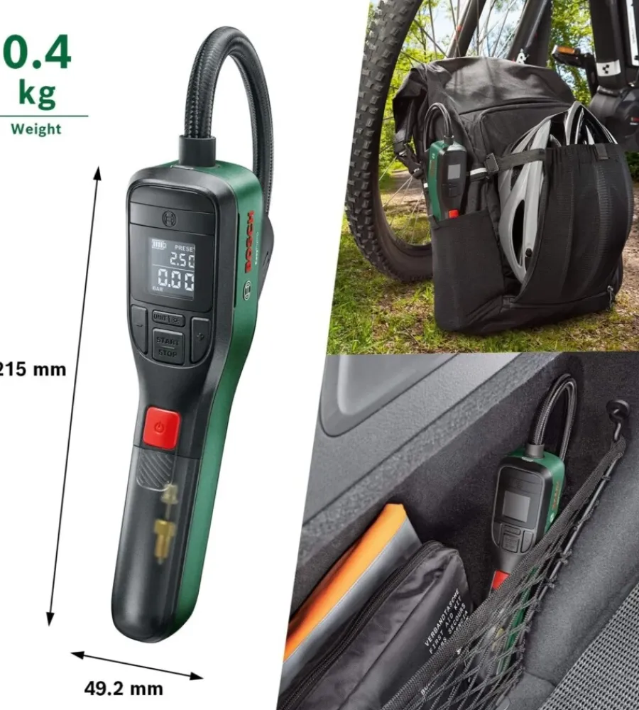 Bosch Compressori|Compressore aria portatile a batteria "easy pump" 3,6v 3ah