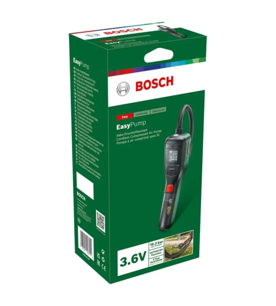 Bosch Compressori|Compressore aria portatile a batteria "easy pump" 3,6v 3ah