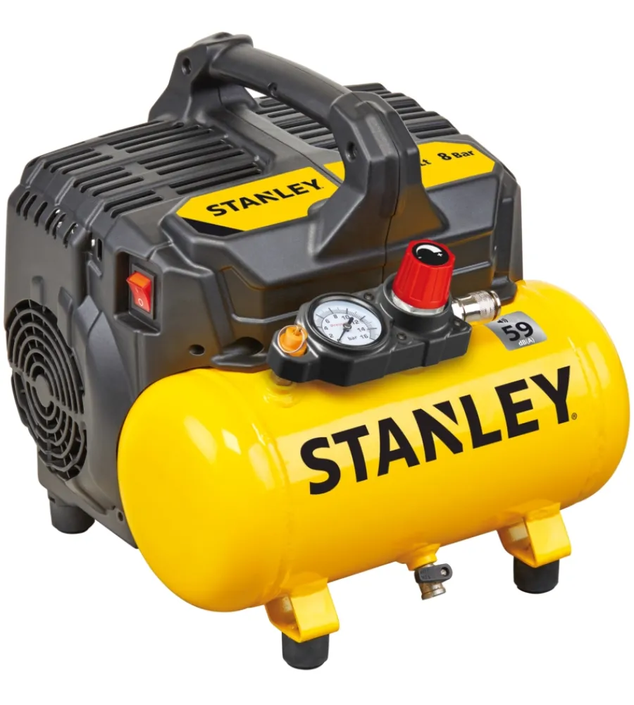 Stanley Compressori|Compressore aria silenziato 6l 1hp