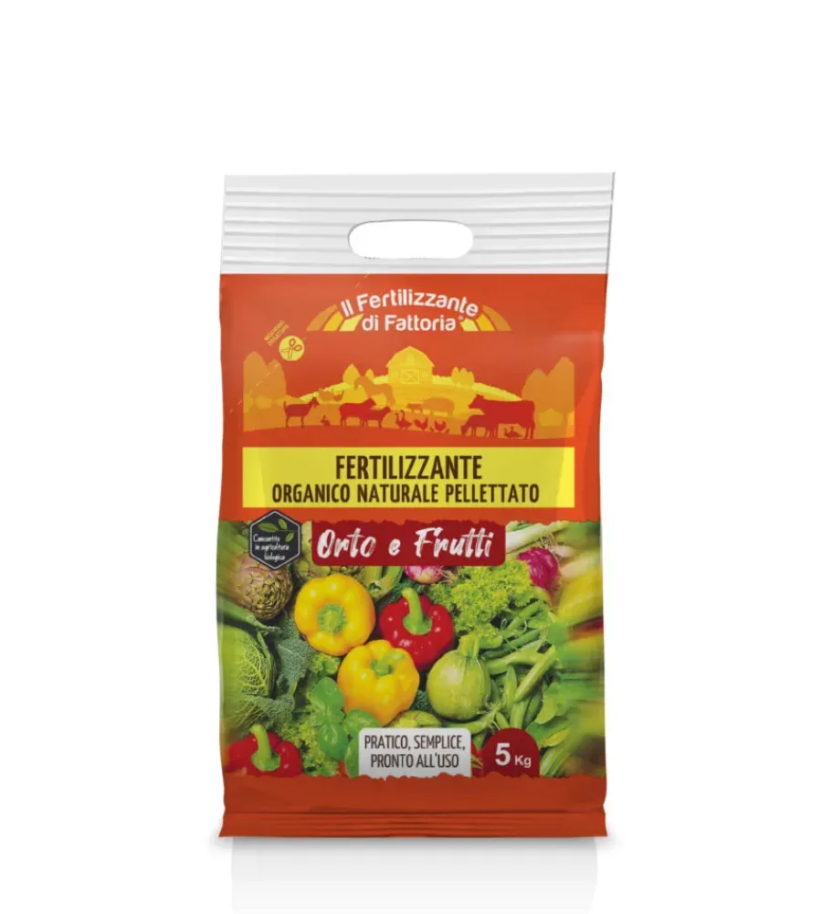 Concime organico fertilizzante di fattoria per orto e frutti euroterrifloria 5 kg Coltivazione E Cura