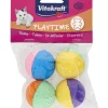 Giochi-Vitakraft Confezione da 4 palline per gatti in gomma naturale, diametro 4 cm