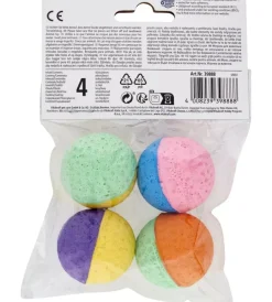 Giochi-Vitakraft Confezione da 4 palline per gatti in gomma naturale, diametro 4 cm